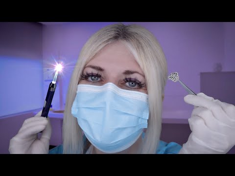 ASMR Ear Exam & Ear Cleaning - Fungal Infection - Otoscope, Fizzy Microsuction Sounds, Drops, Typing