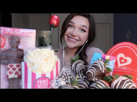 ASMR CHOCOLATE ROSE, MARSHMALLOW FRIES, CHOCOLATE COVERED STRAWBERRIES, SWEETARTS, THE PERFECT MAN