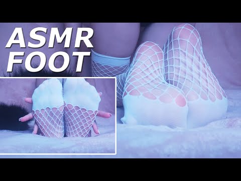 ASMR Foot Sounds Scratching / Feet in white tights ♥
