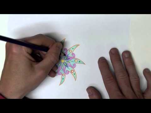 Drawing a Mandala #3 (Sounds Only - No Speaking) for ASMR, Relaxation & Sleep