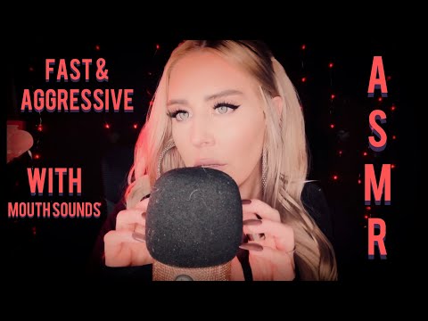 ASMR ⚡️ Fast & aggressive mic triggers with wet & dry mouth sounds ⚡️ unpredictable for ADHD 💗