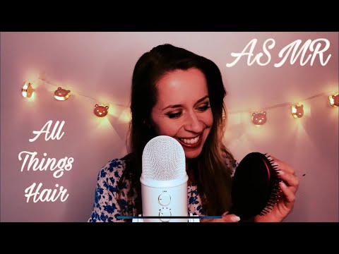 ALL THINGS HAIR 💇‍♀️ |ASMR| Hair Brush Tapping, Bristle Strokes + Hair Caressing ✨[Gentle Whispers]