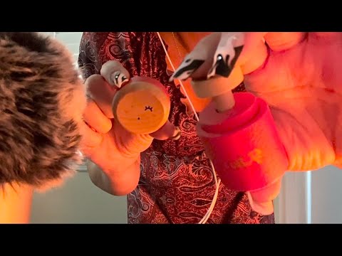 2 Minute ASMR Doing Your Makeup with Wooden Kids Toy Makeup