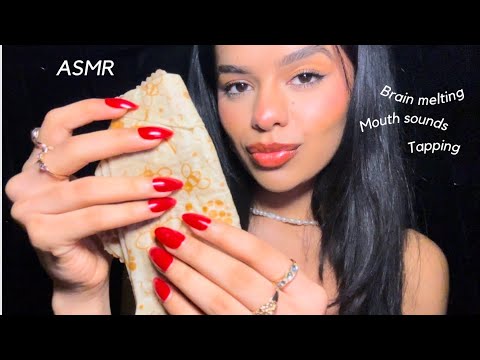 ASMR~ Brain Melting Mouth Sounds & Tapping w/ LONG NAILS