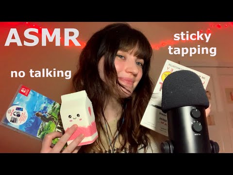 ASMR ~ Sticky Fingertip Tapping & Gripping! (No Talking, Squishies)