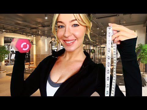 ASMR CUTE PERSONAL TRAINER 💪 Measuring You, Fitness Motivation, Personal Attention, Body Positivity