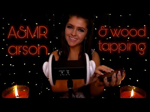 Crackling Candles ASMR - Wood Tapping and Scratching