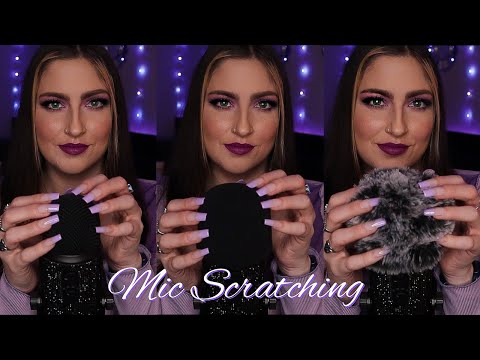 ASMR | Pure Mic Scratching For Sleep 😴 (Bare Mic, Foam Cover, & Fluffy Cover)