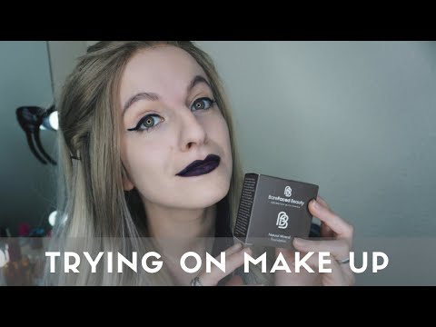 ASMR Review 💤 Trying on BareFacedBeauty make up 💄