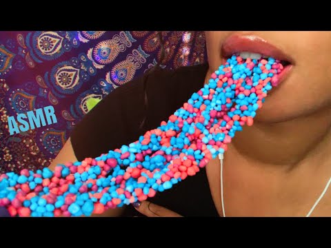 ASMR | Blue Nerds Rope 👄🦋 Playing W/ Slime 🍏