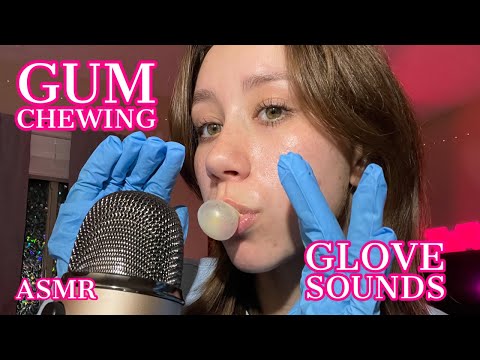 ASMR | glove sounds, gum chewing, light triggers