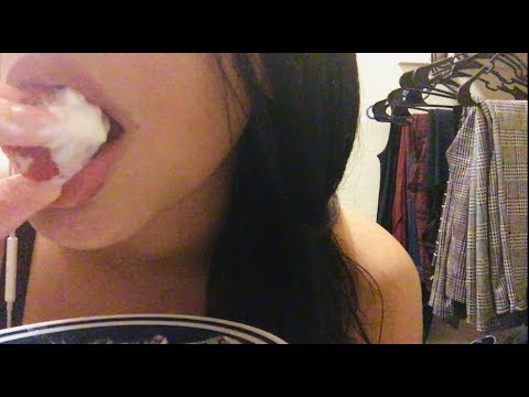 Asmr | Eating Strawberries & Whipped Cream | No Talking