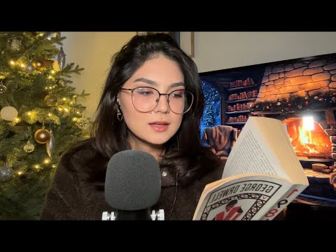 ASMR cozy book reading 🎄(relaxing close up whispering with 1984)