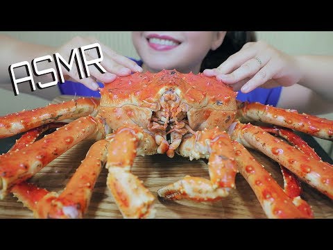 ASMR KING CRAB LEGS WITH CHEESY FRIED RICE | SIZZLING CHEWY EATING SOUNDS | LINH-ASMR