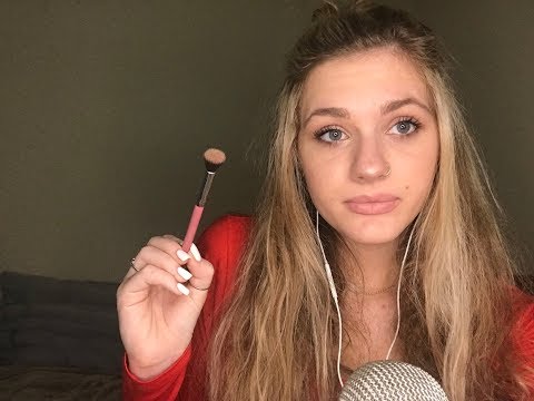 ASMR-  EAR TO EAR/  gentle mic brushing/ tingly articulated whisper