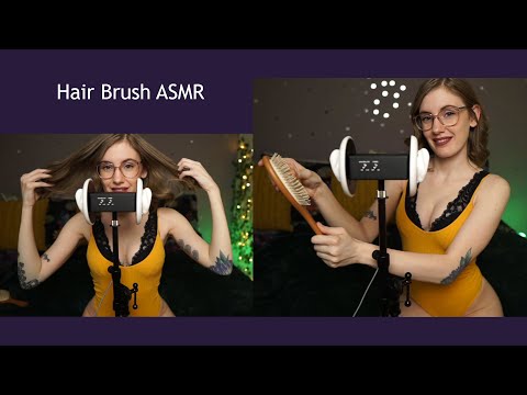 [ASMR] Relaxing Hair Brushing (Tapping & Scratching Sounds)