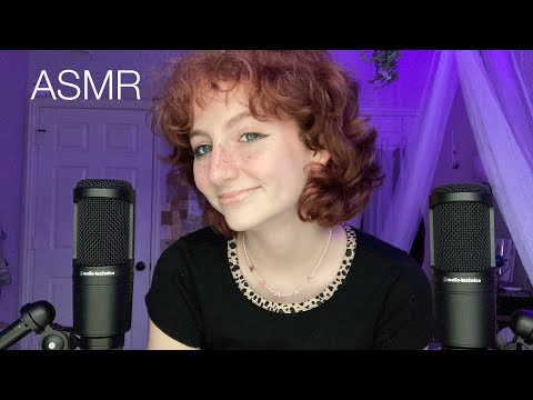 ASMR// mouth sounds and inaudible talking:)
