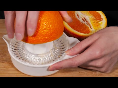 ASMR Squeezing Orange for Orange Juice | Squishy Sounds (No Talking ASMR)