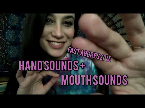 Fast & Aggressive ASMR Hands Sounds/Movements + Mouth Sounds 👌 👄