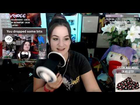 ASMR 1 HOUR Ear Eating ~ Twitch Stream (Casual) [Fireplace sounds]