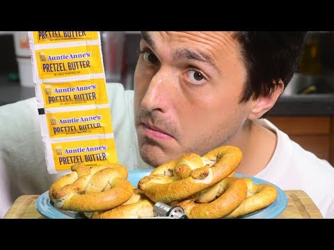 ASMR Auntie Anne's Pretzels Super Buttery ( Soft Eating Sounds Tapping Tingles) | Nomnomsammieboy