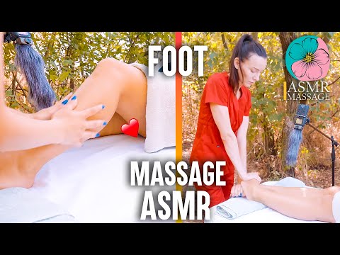 ASMR Massage nature forest foot relaxing sounds