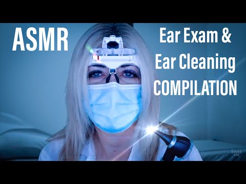 ASMR Ear Exam & Ear Cleaning Compilation - Otoscope, Fizzy Drops, Microsuction, Personal Attention