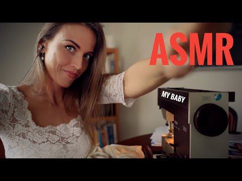 ASMR Gina Carla 👗 Fixing Shorts! Sewing Machine Sounds!