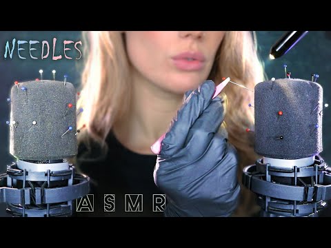 Close-up ASMR | Removing Needles from the Mic | Breathy whispers for sleep