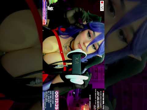 #short Do you want a Succubus girl whispering in your ears?😳 #asmr #cosplay #anime #livestream