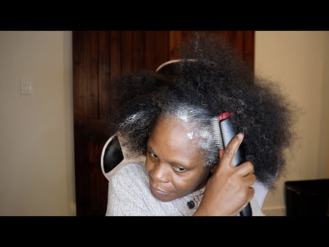 Detangling/Brushing/Twisting  Hair | ORS Olive Oil Moisturizer Cream ASMR Chewing Gum Sounds