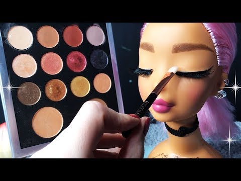 ASMR Makeup on Doll Head (Whispered) #4