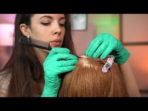 ASMR | Satisfying Extreme Dandruff Removal & Scalp Exam (w/ Bad Results)