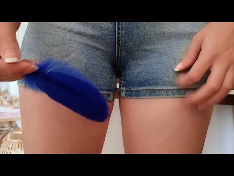 ASMR Jeans Scratching & Tickling My Legs (Try on Jeans/Shorts)