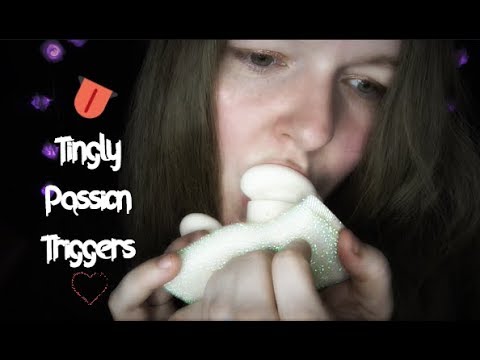ASMR Intense Tingles, Passion Triggers, Sponge Ear Eating👅 Scratching, Mouth Sounds.