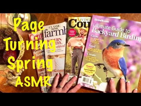 ASMR Page turning of spring time magazines (No talking)