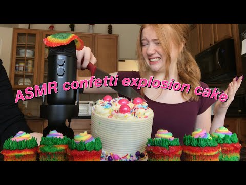 ASMR - Confetti EXPLOSION Cake ?!?!?