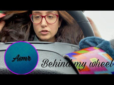 ASMR GUM chewing & tapping on random things in my CAR