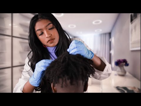 ASMR | Tingle Clinic - Real Lice Check + Scalp Exam on Kinky/4C Hair