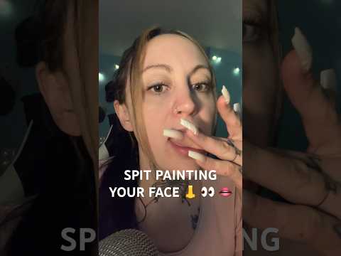 LET ME SPIT PAINT YOU? 😃 #asmr #shortsfeed