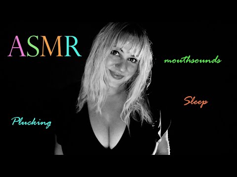 asmr inaudable words , mouthsounds and plucking