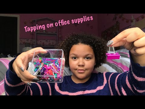 ASMR- sounds with office materials 💕