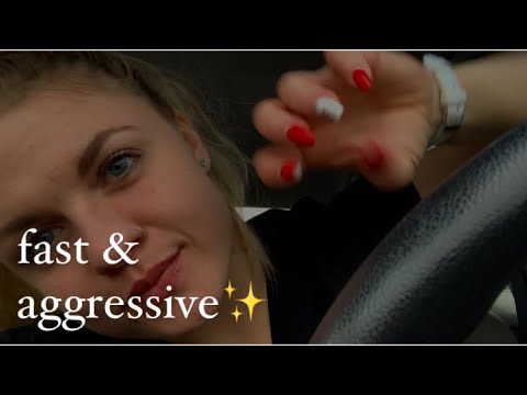 ✨Fast & Aggressive ASMR in the Car, No Talking •Camera Tapping, Scratching •Invisible Triggers Lofi