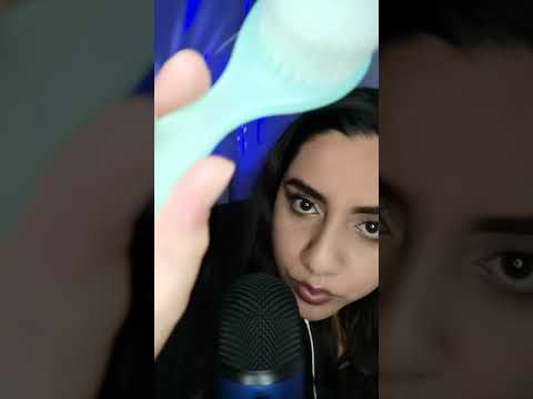 ASMR Face Brushing & Mouth Sounds: Sleep in 27 Seconds #Shorts