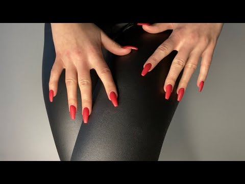 ASMR | Leather leggings tapping and scratching⚡️