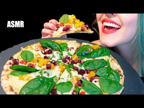 ASMR: WHITE PIZZA WITH VEGGIES & AIOLI | Sweet Potato Spinach Beet Pizza 🍕 Relaxing [No Talking|V] 😻