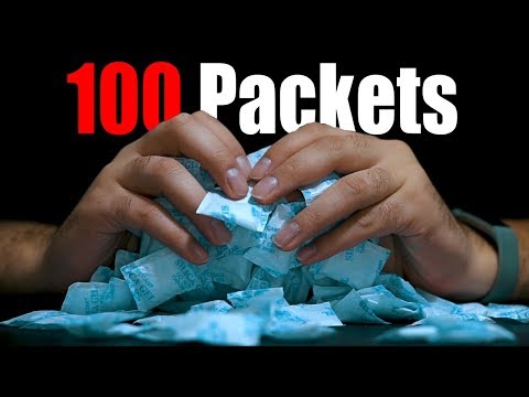 ASMR | 100 Silica Gel Packets For 100% Tingles [Snap, Crackle, Pop]