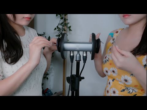 ASMR twin ear cleaning !! Intense Tingles
