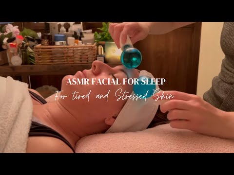(ASMR) I gave Laura the most Relaxing facial to ease her Stress | Ice Globes & Jade Comb NO TALKING