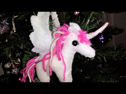 ASMR 🎄 DIY Winged Unicorn Christmas Decorations (Craft Tutorial)